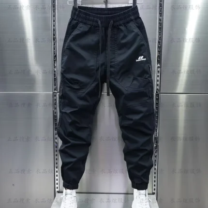 Multi-Pocket Cargo Pants Solid Color Casual Harem Pencil Trousers Outdoor Jogging Sweatpants Luxury Brand Men's Clothing